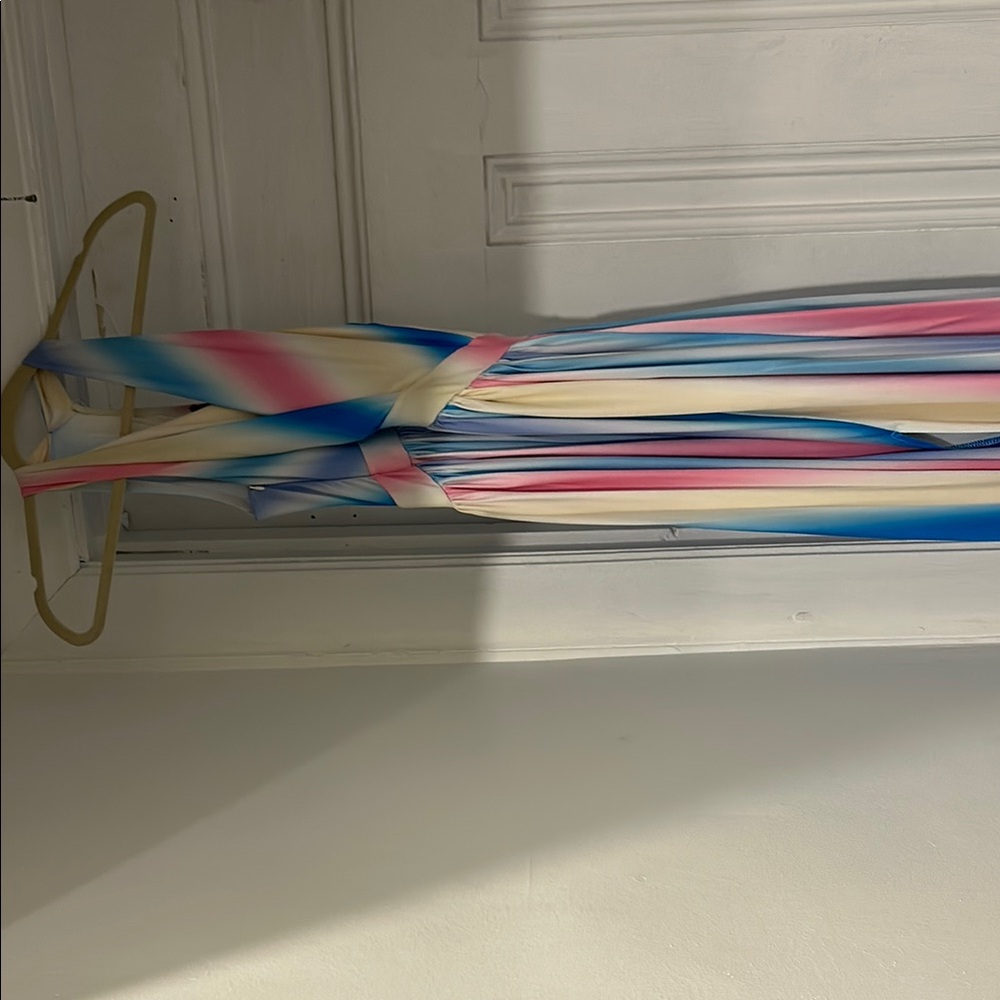Multicolor Striped Maxi Dress